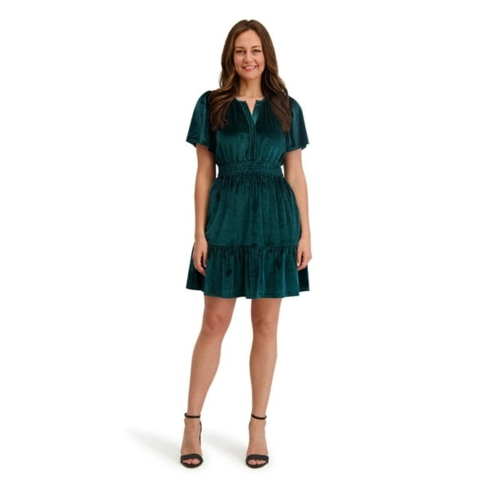French Connection Women's Velvet Mini Dress